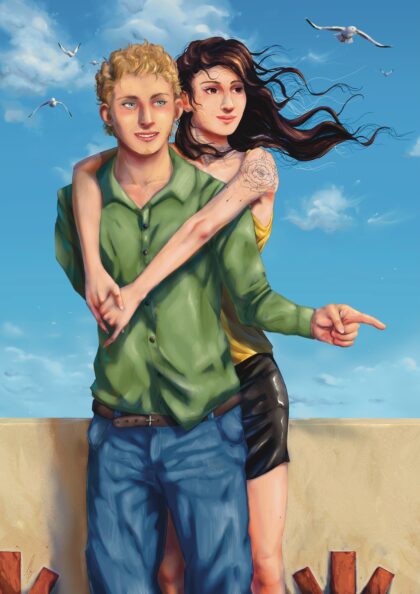 Amoureux en bord de mer