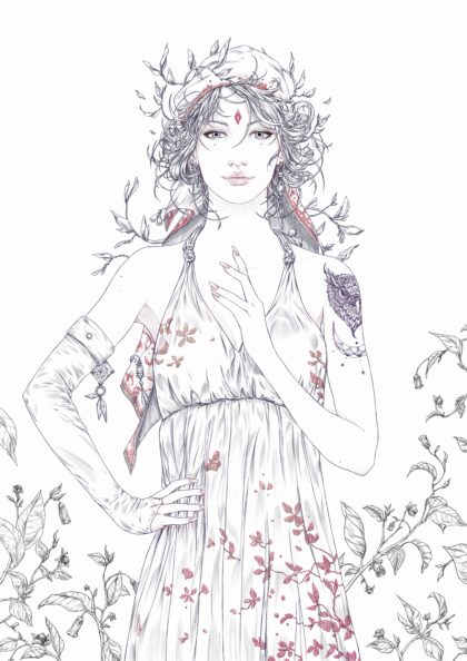 Bella d'oracle : Lineart Teinte Rouge