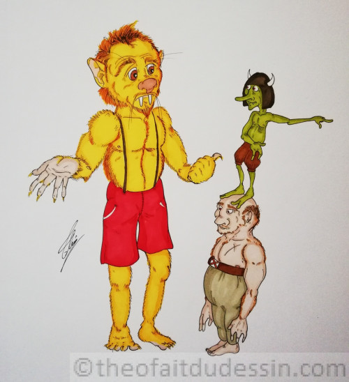 Le gentil poilu et les deux affreux nabots