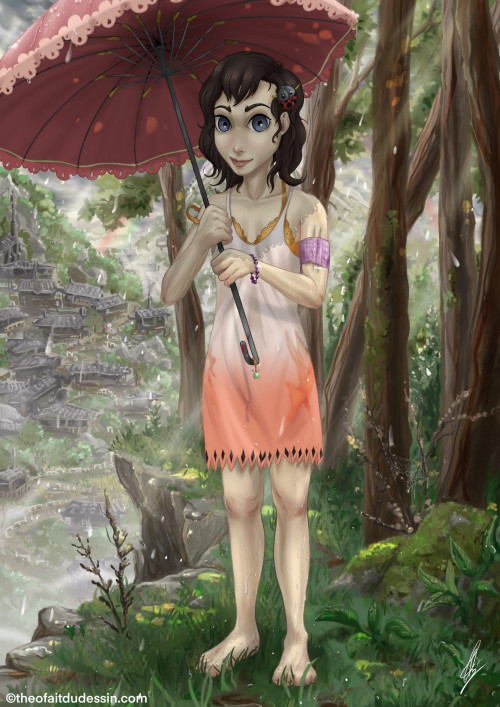 Jeune fille de la pluie