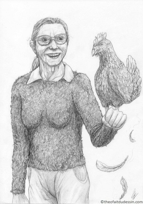 Mémé dompteuse de poule