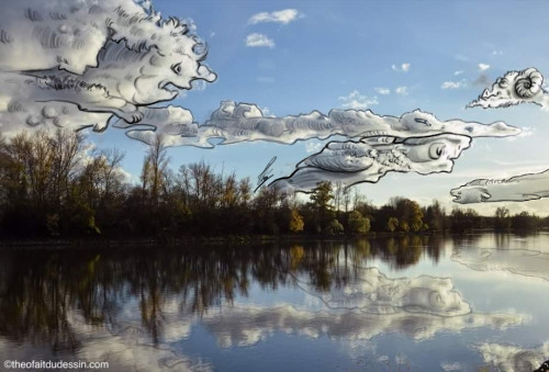 Nuageux de la rivière