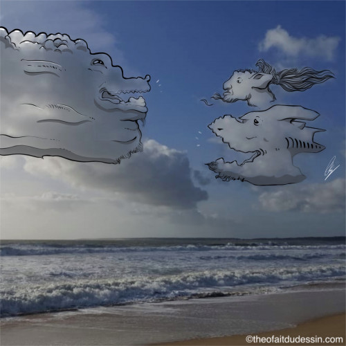 Trois compères à la mer