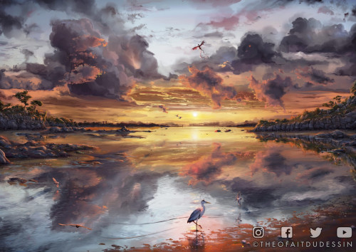 Sky paradise, mention honorable du 30e concours international organisé par Clip Studio Paint