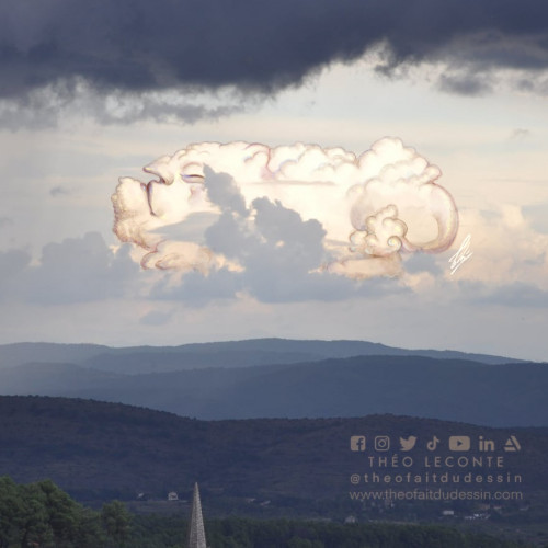 Petit nuage doré assoupi